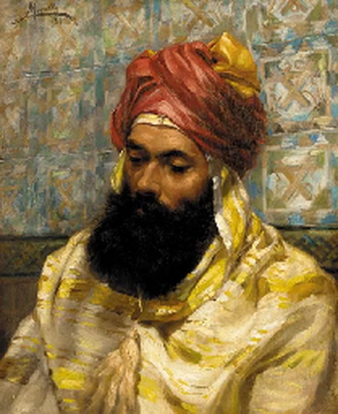 Ritratto di uomo arabo con barba